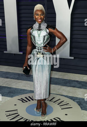 BEVERLY HILLS, LOS ANGELES, CA, USA - FEBRUARY 24: Cynthia Erivo arrives at the 2019 Vanity Fair Oscar Party held at the Wallis Annenberg Center for the Performing Arts on February 24, 2019 in Beverly Hills, Los Angeles, California, United States. (Photo by Xavier Collin/Image Press Agency) Stock Photo