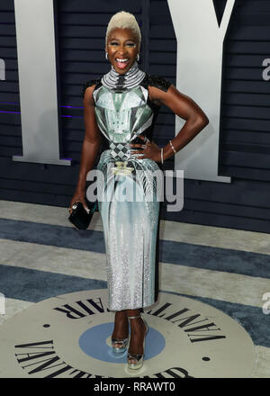 BEVERLY HILLS, LOS ANGELES, CA, USA - FEBRUARY 24: Cynthia Erivo arrives at the 2019 Vanity Fair Oscar Party held at the Wallis Annenberg Center for the Performing Arts on February 24, 2019 in Beverly Hills, Los Angeles, California, United States. (Photo by Xavier Collin/Image Press Agency) Stock Photo