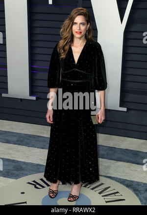 BEVERLY HILLS, LOS ANGELES, CA, USA - FEBRUARY 24: Amanda Peet arrives at the 2019 Vanity Fair Oscar Party held at the Wallis Annenberg Center for the Performing Arts on February 24, 2019 in Beverly Hills, Los Angeles, California, United States. (Photo by Xavier Collin/Image Press Agency) Stock Photo