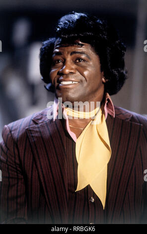 JAMES BROWN, the Godfather of Soul (born 3 May 1933 as James Joseph Brown, Jr., Barnwell, South Carolina, died 25 December 2006 in Atlanta), US-American Musician, Singer, Bandleader, Portrait 1980s. / Überschrift: JAMES BROWN Stock Photo