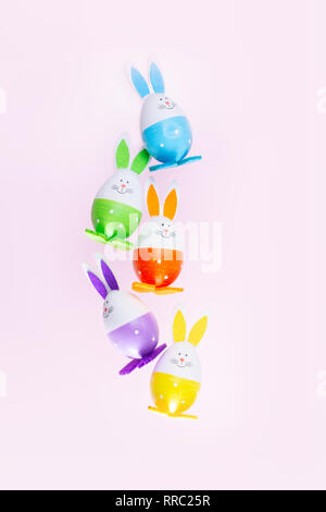 Easter scene with colored eggs Stock Photo