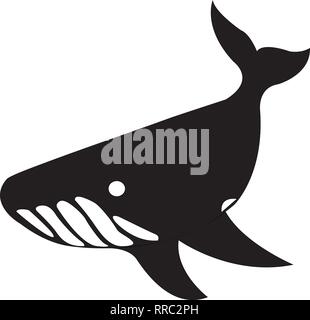 logo whale. minimalist and simple. Stock Vector