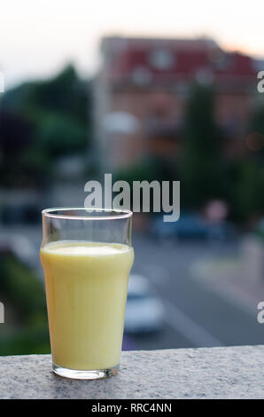 Mango lassi, traditional sweet lassi with mango, an indian drink speciality Stock Photo