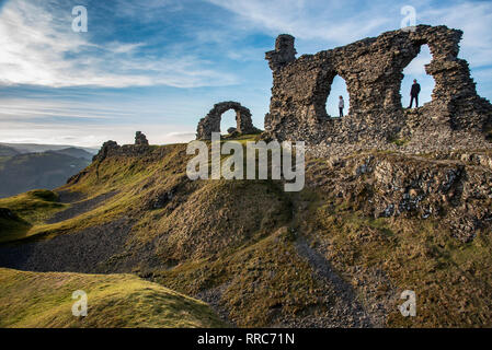 Dinas Bran castle. Llangollen. Castell Dinas Bran. Stock Photo