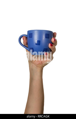 coffee, cup, mugs, woman, manicure, break, isolated Stock Photo