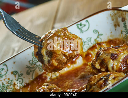 Meatball Sub Casserole, super easy casserole dish that tastes like a meatball sub but in casserole form. Stock Photo