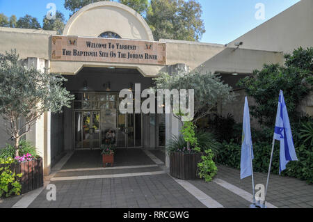 Israel, entrance to the Yardenit Baptismal Site In the Jordan River Near the Sea of Galilee, Stock Photo