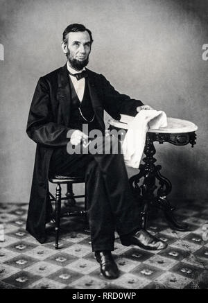 Abraham Lincoln, portrait photograph, Alexander Gardner, 1863 Stock Photo