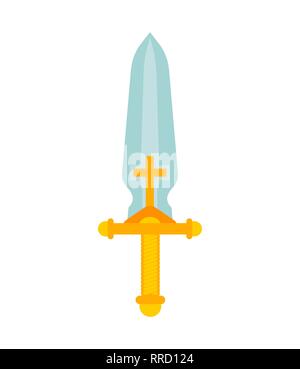 Angel sword isolated. heavenly blade. Vector illustration Stock Vector