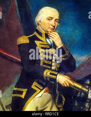 Vice-Admiral Cuthbert Collingwood, portrait painting, 1827 by Henry Howard Stock Photo