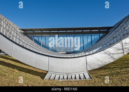 the capital of Switzerland has a new emblem, the Zentrum Paul Klee. The museum was designed by  Renzo Piano in the form of a wave in Bern, Switzerland Stock Photo