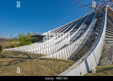 the capital of Switzerland has a new emblem, the Zentrum Paul Klee. The museum was designed by  Renzo Piano in the form of a wave in Bern, Switzerland Stock Photo