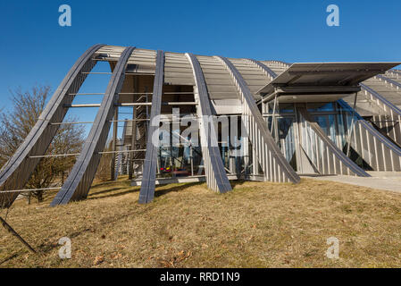 the capital of Switzerland has a new emblem, the Zentrum Paul Klee. The museum was designed by  Renzo Piano in the form of a wave in Bern, Switzerland Stock Photo