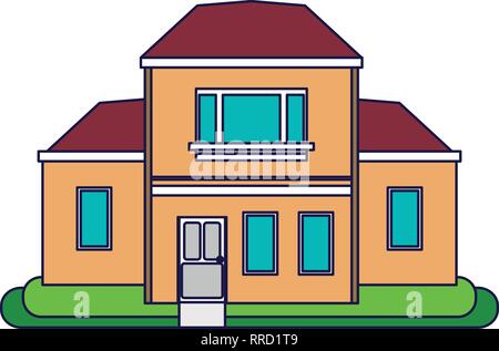 House real estate cartoon isolated Stock Vector