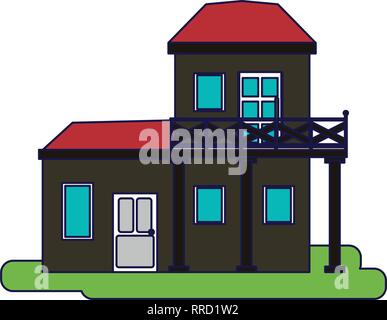 House real estate cartoon isolated Stock Vector