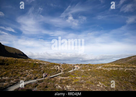 The landscape of the Tongariro walking route, New Zealand. Stock Photo