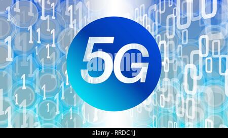 5g network architecture, digital technology concept, vector new technology template Stock Vector
