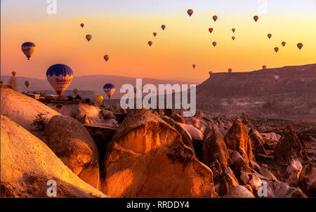 Cappadocia Balloon Visual Show Stock Photo