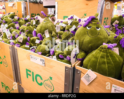 figs stuffed toys Fico Eataly World - Bologna - Italy Stock Photo