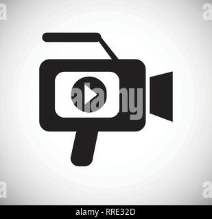Video blogger equipment icon on white background for graphic and web design, Modern simple vector sign. Internet concept. Trendy symbol for website design web button or mobile app. Stock Vector