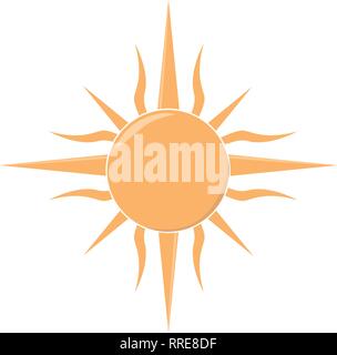 Sun clip art vector ilustration tribal set a sunlight pattern style on white background Stock Vector