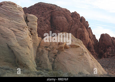 Sandstone rock formations at Valley of Fire State Park, Nevada, USA Stock Photo