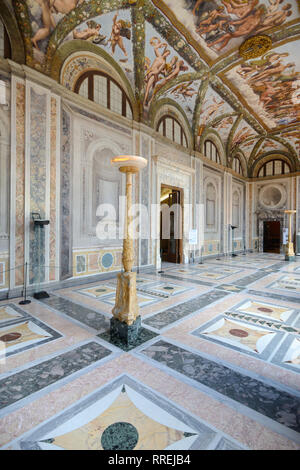 Interior or Loggia of Cupid & Psyche (1518) (Painted by Raphaël) in the Renaissance Villa Farnesina, built 1506-1510, Trastevere Rome Italy Stock Photo