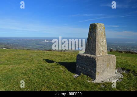 Views from summit of Hope mountain North Wales Stock Photo