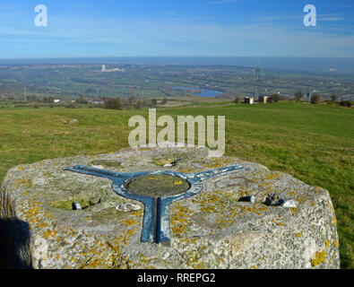 Views from summit of Hope mountain North Wales Stock Photo