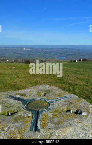 Views from summit of Hope mountain North Wales Stock Photo