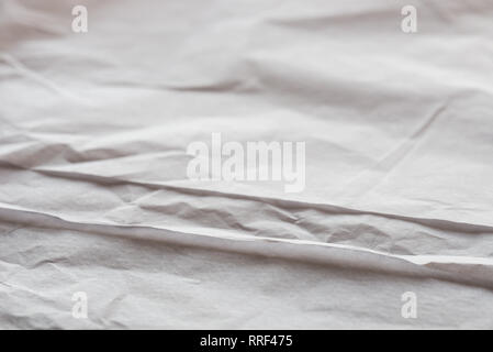 white color creased paper tissue background texture Stock Photo