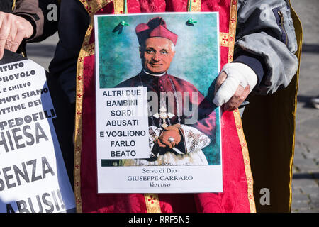 March organized in Rome by victims of abuse by pedophile priests to ask for justice and zero tolerance for the perpetrators (Photo by Matteo Nardone / Pacific Press) Stock Photo