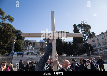 March organized in Rome by victims of abuse by pedophile priests to ask for justice and zero tolerance for the perpetrators (Photo by Matteo Nardone / Pacific Press) Stock Photo