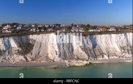 A view of the White Cliffs of Dover in, Dover, Kent. Stock Photo