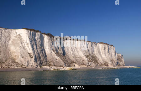 A view of the White Cliffs of Dover in, Dover, Kent. Stock Photo