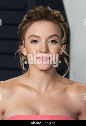 Beverly Hills, United States. 24th Feb, 2019. BEVERLY HILLS, LOS ANGELES, CA, USA - FEBRUARY 24: Sydney Sweeney arrives at the 2019 Vanity Fair Oscar Party held at the Wallis Annenberg Center for the Performing Arts on February 24, 2019 in Beverly Hills, Los Angeles, California, United States. (Photo by Xavier Collin/Image Press Agency) Credit: Image Press Agency/Alamy Live News Stock Photo