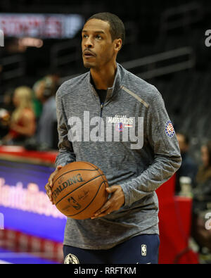 Los Angeles, CA, USA. 25th Feb, 2019. Dallas assistant coach Stephen Silas the Dallas Mavericks vs Los Angeles Clippers at Staples Center on February 25, 2019. (Photo by Jevone Moore) Credit: csm/Alamy Live News Stock Photo
