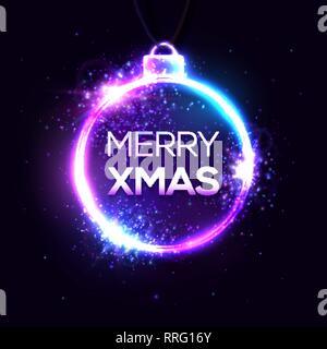 Merry Xmas background. Electricity abstract sign. Stock Vector