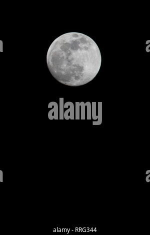 Full moon on night sky Stock Photo