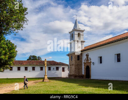 El Carmen Church, Villa de Leyva, Boyaca Department, Colombia, South America Stock Photo