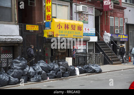 Eldridge Street, Chinatown neighborhood, Manhattan, New York City. Stock Photo