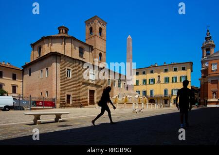 Piazza Federico II, Old Town of Jesi, Marche, Italy, Europe Stock Photo