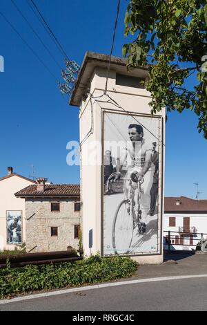 On the Fausto Coppi's roads, Castellania, Tortona area, Alessandria, Piedmont, Italy, Europe Stock Photo