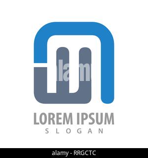 Initial letter W curved logo concept design. Symbol graphic template element Stock Vector