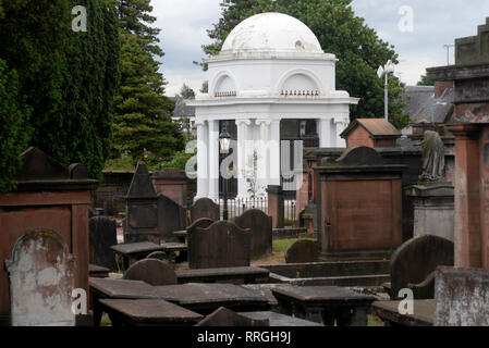 Cultural tourism: Robert Burns Mausoleum, in St. Michael's Cemetery, Dumfries. Dumfries & Galloway, Scotland, United Kingdom Stock Photo