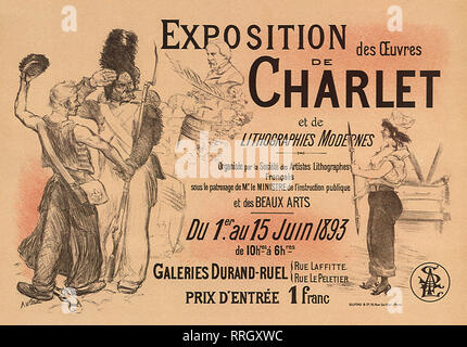 Art Exibition Poster for Nicolas-Toussaint. Stock Photo