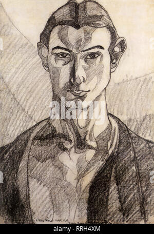 Self-portrait of Henri Gaudier-Brzeska. Stock Photo