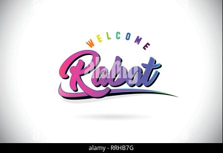 Download Rabat Welcome To Creative Text Handwritten Font With Purple Pink Colors Design Vector Illustration Stock Vector Image Art Alamy SVG Cut Files