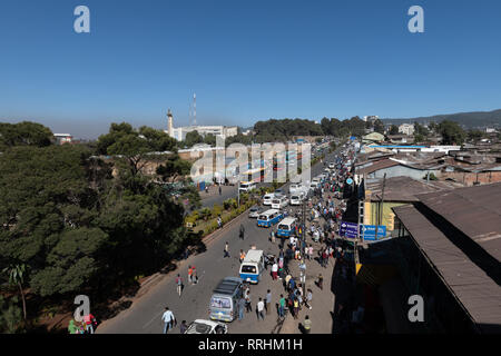 Addis Ababa Piazza city centre Ethiopia Stock Photo