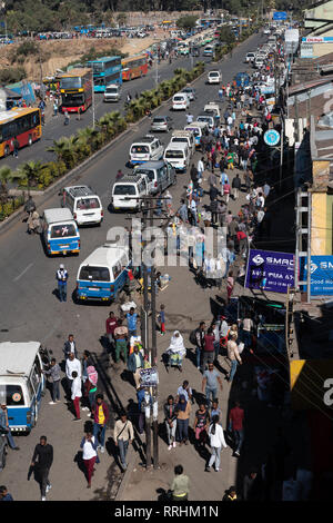 Addis Ababa Piazza city centre Ethiopia Stock Photo